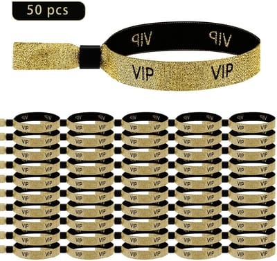 Dailygoods- Toegangsbanden 50 stuks - VIP-identificatiearmbanden - Festival-inlaatbandjes - Stoffen Armbanden - Evenementen/Concerten - Bruiloft/Bars