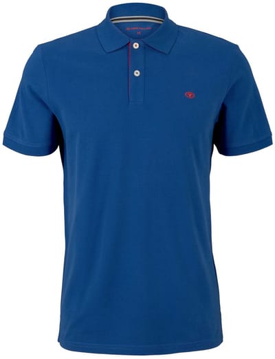 Tom Tailor - Piqué-poloshirt van katoen - Maat S - Advanced Blue