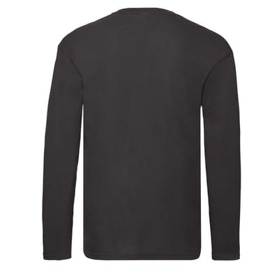 Fruit of the Loom Heren Origineel T-shirt met lange mouwen (Zwart)