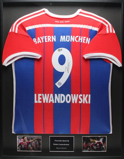Robert Lewandowski FC Bayern München 14/15 ingelijst thuis shirt