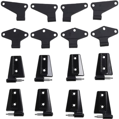 Kit d'assemblage de 16 pièces pour charnières de porte 4 portes avec vis 55395392AE Charnière de porte noire intérieure et extérieure pour JK JKU Unlimited Rubicon black