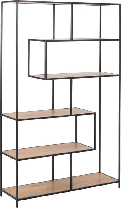 Boekenkast Bronx MDF Naturel 114x185cm - Giga Living
