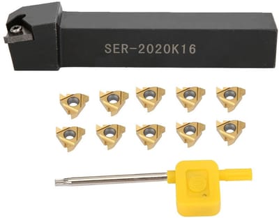 Dailygoods- Draaigereedschapset 10st - CNC Draaibank - Houder SER2020K16 - Slagvast - Snel Snijden - Staal Inzet - Snijgereedschap