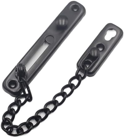 Deurketting Beveiliging - Veiligheidsketting Kastdeur - Extra Veiligheid - Eenvoudige Installatie - 300 Gram - Zwart
