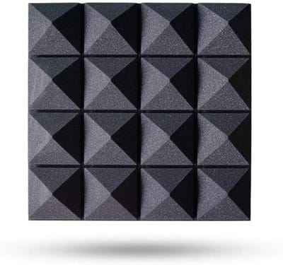 Geluidsisolatie Panelen - Akoestisch Schuim - Studio Geluid - Geluidsabsorberend - 10 Stuks - Zwart