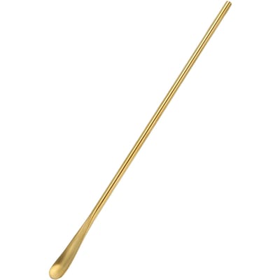 Cuillère à Mélange en Acier Inoxydable Long Manche Café Petite Cuillère Bâton Mélangeur pour Bureau Maison RestaurantDoré beige