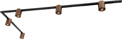 QAZQA rondoo up - Moderne Spot railsysteem verlichting, railverlichting geschikt voor led - 5 lichts - L 285.5 cm - Brons - Woonkamer | Slaapkamer | Keuken