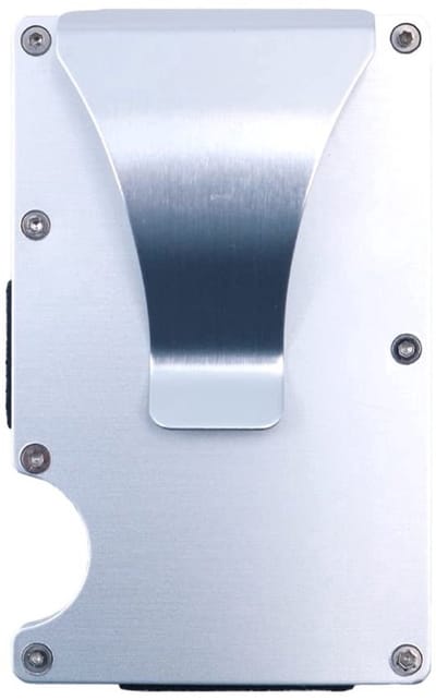 Dailygoods- Portemonnee Aluminiumlegering - Minimalistische Geldclip - Blokkerende Kaarthouder - Ultradun Ontwerp - Voor Mannen - Veilig en Lichtgewicht