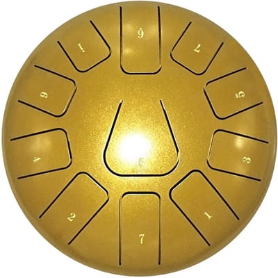 8 inch stalen tongtrommel 11 noten handpantrommel met drumhamer vingerplectrums percussie voor goud