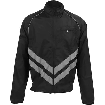 Fietsjas Heren Winddicht Waterdicht Reflecterend Lange Mouwen Top voor Off Road Bergweg Fietsen Vissen M black