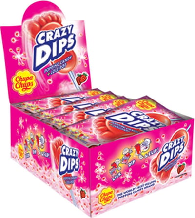 Chupa Chups - Crazy Dip Aardbei - 24 Stuks
