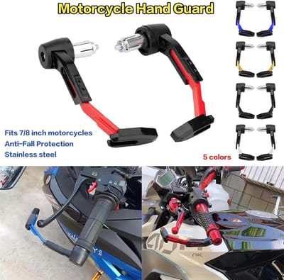 Remhendelbeschermer Motorfiets - Stuurbeschermer Remhendel - Veilig Rijden - Universeel Verstelbaar - 7/8 inch - Zwart