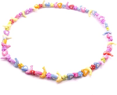 Kinderketting met bloemetjes+sterretjes+dolfijn-figuurtjes diverse kleuren - Verjaardagscadeau