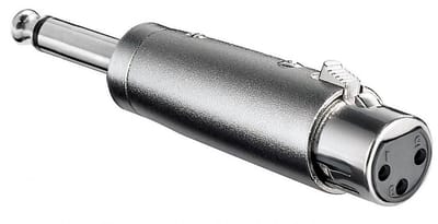 XLR (v) - 6,35mm Jack mono (m) adapter