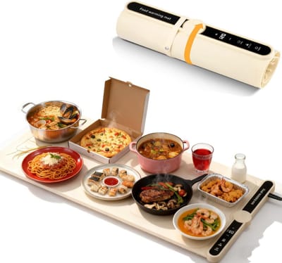Elektrische warmhoudplaat - Voedselwarmer buffet - Buffetten warm houden - 9 temperatuurinstellingen - 81 x 38 cm - Zwart