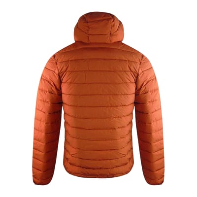 Aquascutum Actieve gewatteerde jas met capuchon voor heren (Roest Oranje)