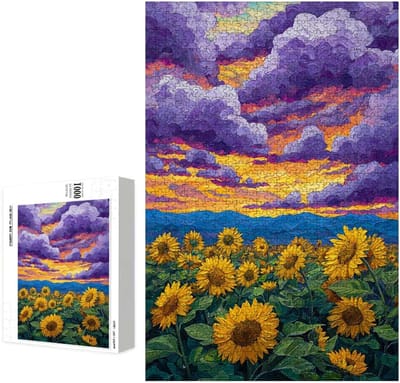 Houten Puzzel - Stukjes Legpuzzel - Ontspanning Thuis - Precisie Gesneden - 181x105 cm - Zonnebloem