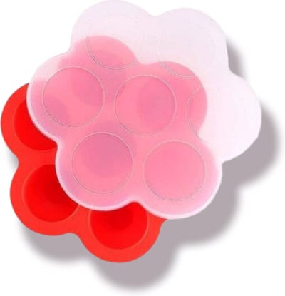 Bewaarbakjes babyvoeding - Babyvoedingsaccessoires - Baby bakjes met 7 vakjes Rood