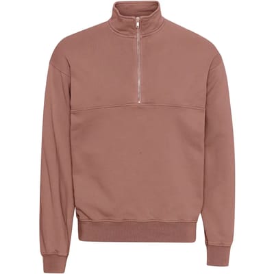 Sweatshirt 1/4 rits Colorful Standard Organic rosewood mist