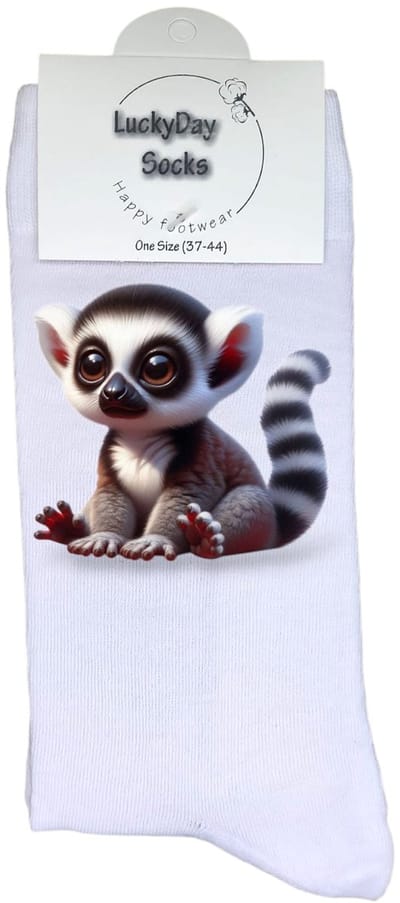 Luckyday Socks - Unisex sokken - Ringstaart app - cadeau sokken - Maat 37-44