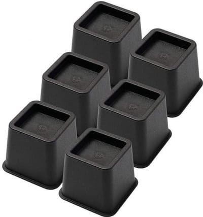 Dailygoods- Meubelverhoger 8 cm - Meubelverhogers 6 Stuks - Tafelverhoger - Stoelverhogers - Bedklossen - Geschikt voor 900 kg