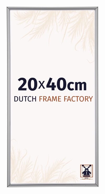 Fotolijst 20x40 cm - Kunststof - Zilver Hoogglans - Angers