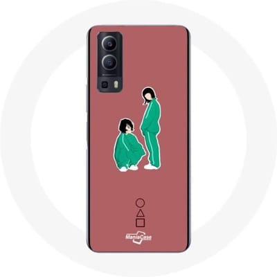 Coque Vivo Y72 Squid Game Ji Yeong Numéro 240 Et Kang Sae Byeok Numéro 067