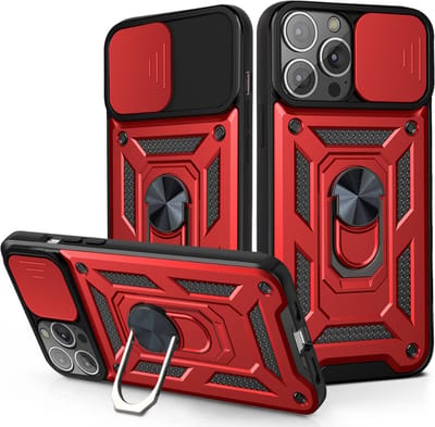 Hoesje geschikt voor Samsung Galaxy S24 - Backcover - Rugged Armor - Camerabescherming - Extra valbescherming - TPU - Rood