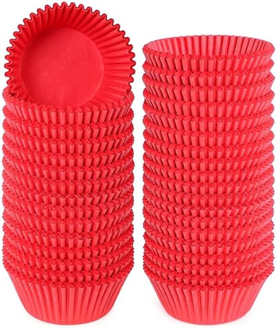 Bakvorm Papiertjes - Cupcake Hulzen - Muffins Bakken - Vetbestendig Materiaal - 500 Stuks - Rood