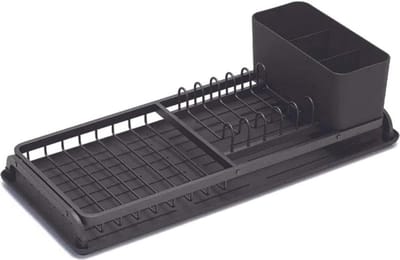 Vaat Droogrek Dark Grey Compact met Extra Ruimte | Dish Drainer