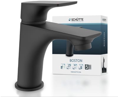 SCHÜTTE BOSTON Wastafelkraan - Mengkraan - Mat Zwart