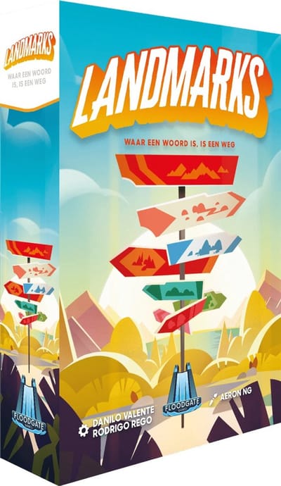 Landmarks – Nederlandstalig Woordspel vol Avontuur en Strategie – Coöperatief en Competitief Partyspel – 2 tot 10 spelers – Vanaf 10 jaar