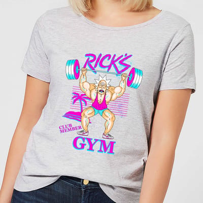 Rick and Morty Rick's Gym Dames T-shirt - Grijs - S