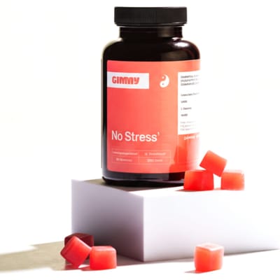 GIMMY No Stress - Premium vitamine gummies tegen stress - geen capsule, poeder of tablet - GABA, Citroenmelisse, Vitamine B11, L-Theanine - Vegan & Suikervrij - ontwikkeld door apothekers - 100% natuurlijk supplement - 60 gummies