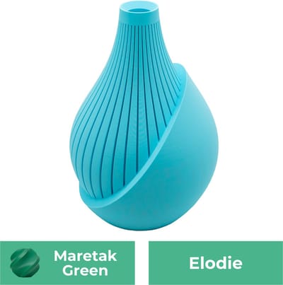 Elodie moderne vaas – Decoratieve vaas - Maretak Groen - 3d geprinte vaas – geschikt voor droogbloemen - 20CM