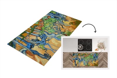 Keukenloper - Loper keuken - Boomwortels - Vincent van Gogh - 120x60 cm - Keukenloper vinyl