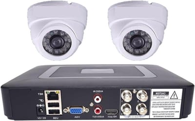 Beveiligingscamera Systeem - Videobewaking Kit - Huis Beveiligen - 1080P Nachtzicht - 4 Kanalen - Wit