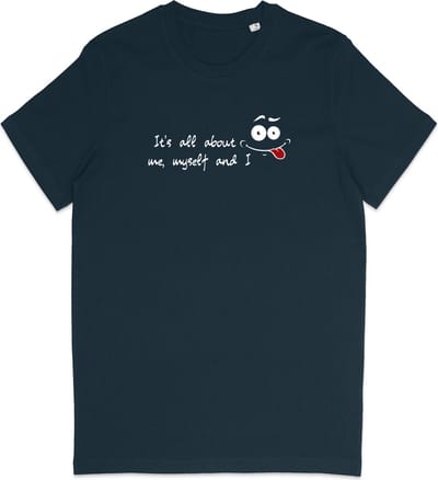 T Shirt Heren - Grappige Print - Korte Mouw - Blauw - Maat XS