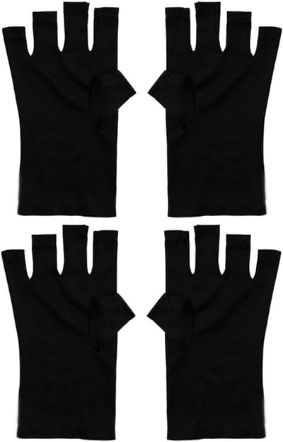 Zwarte UV-beschermende handschoenen voor nagels, gel manicure en huidverzorging voor vrouwen, ideaal voor manicure, autorijden en vissen