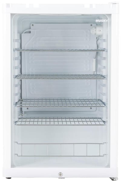 Husky KK110-WH-NL-HU - Koeler - Met Glazen Deur - 122 Liter - 36dB - Wit