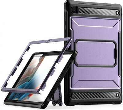Hoes met Ingebouwde Screen Protector Geschikt voor Samsung Galaxy Tab A8 | Full Protect Cover met Standaard | Beschermhoes Tegen Vallen | Extreme Bescherming | Roze