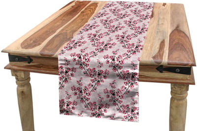 ABAKUHAUS – Tafelrok 40×180 cm – Sakura-takken, digitaaldruk, polyester