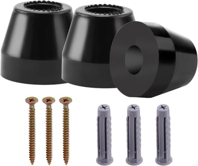 Dailygoods - Set van 3 Rubberen Deurstoppers - Voor Muurmontage