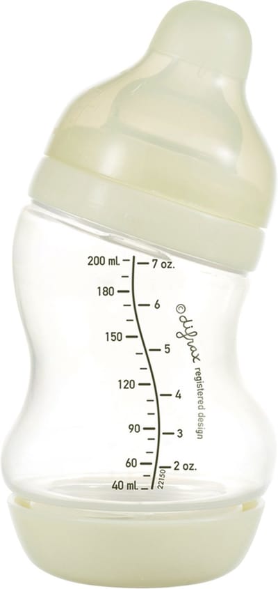 Difrax Babyfles Breed - 200 ml - Wit - 1 Stuk - S-fles - Anti Koliek