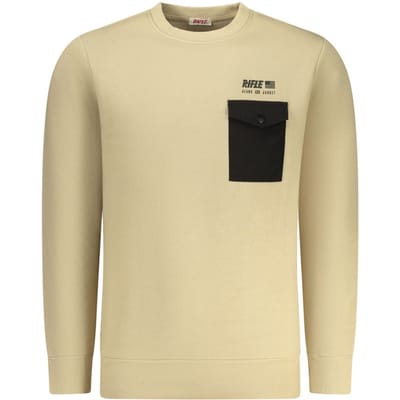 Rifle Beigekleurige Katoenen Sweatshirt voor Mannen
