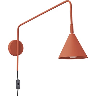 Sollux Lighting Wandlamp Nox - E14 - rode oker - staal - 14x61x30cm