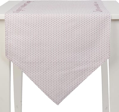 Clayre & Eef - katoenen - Tafelloper - My Lovely Home - rood - 50 x 160 cm