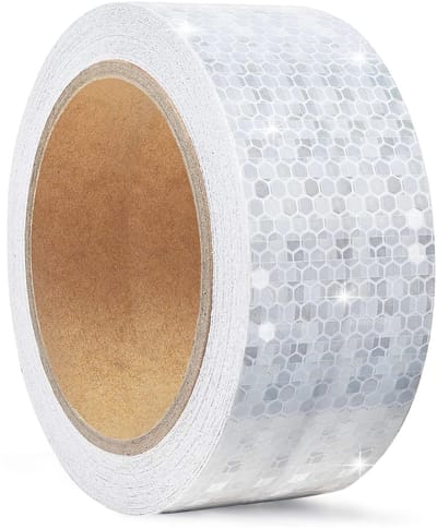 Dailygoods- Reflectietape 5cm x 10m - Waterdichte Tape - Zelfklevende Tape - Hoge Zichtbaarheid - Duurzaam - Diamantpatroon - Veiligheidstape