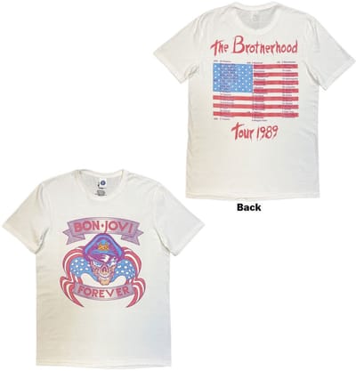 Bon Jovi - The Brotherhood Heren Tshirt - S - Wit