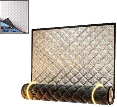 KZQ Isolerende raamgordijnen - 100 x 150 cm - Blokkeert effectief warmte en kou - Winddicht, geluidsdicht en warmte-isolerend - Herbruikbaar, geschikt voor de winter - Beschermt effectief tegen de kou - Zilver